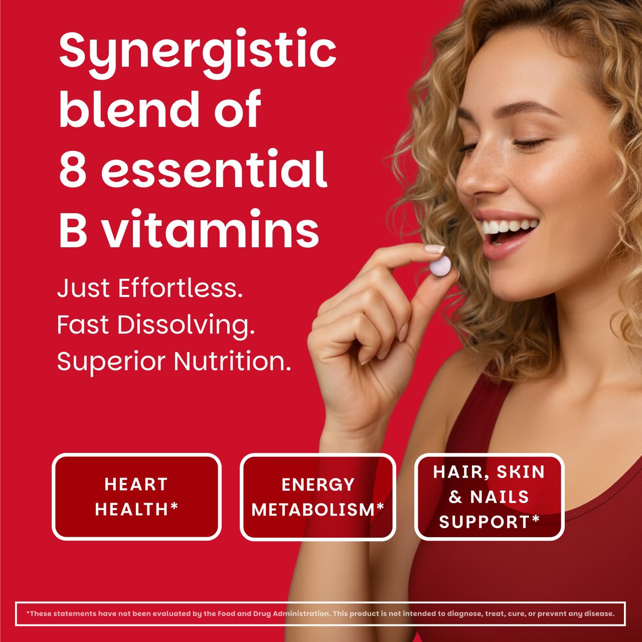 EZ Melts Dissolvable B-Complex - Vitamin B Complex - Provides Energy Metabolism & Heart Health Support - with Methylated B12 & Folate - Non-GMO & Vegan - Maple Wellness Supplements