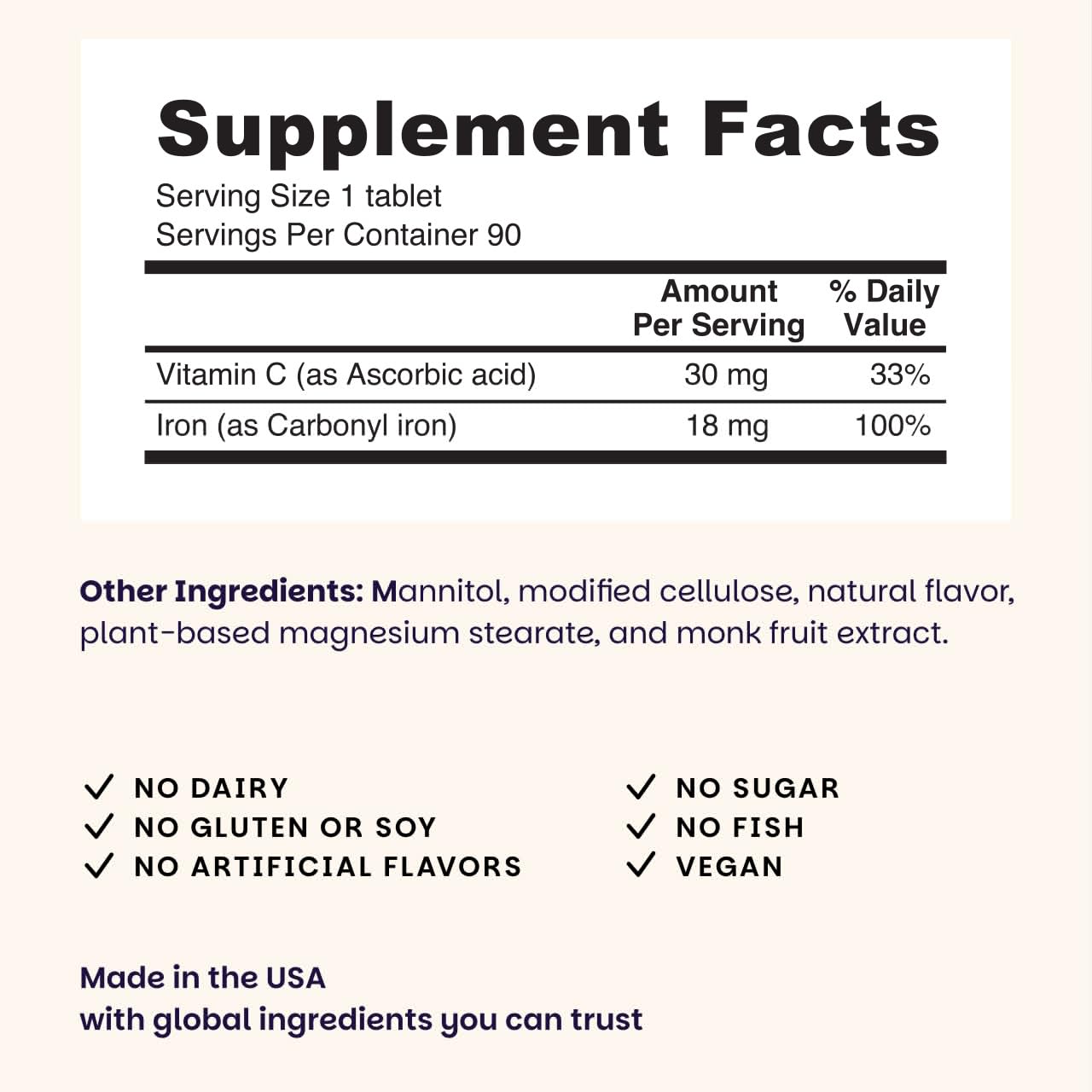 EZ Melts Iron - Supplement for Daily Energy & Iron Support - with Vitamin C - No Artificial Flavors - Non-GMO & Vegan - Zesty Orange - Maple Wellness Supplements