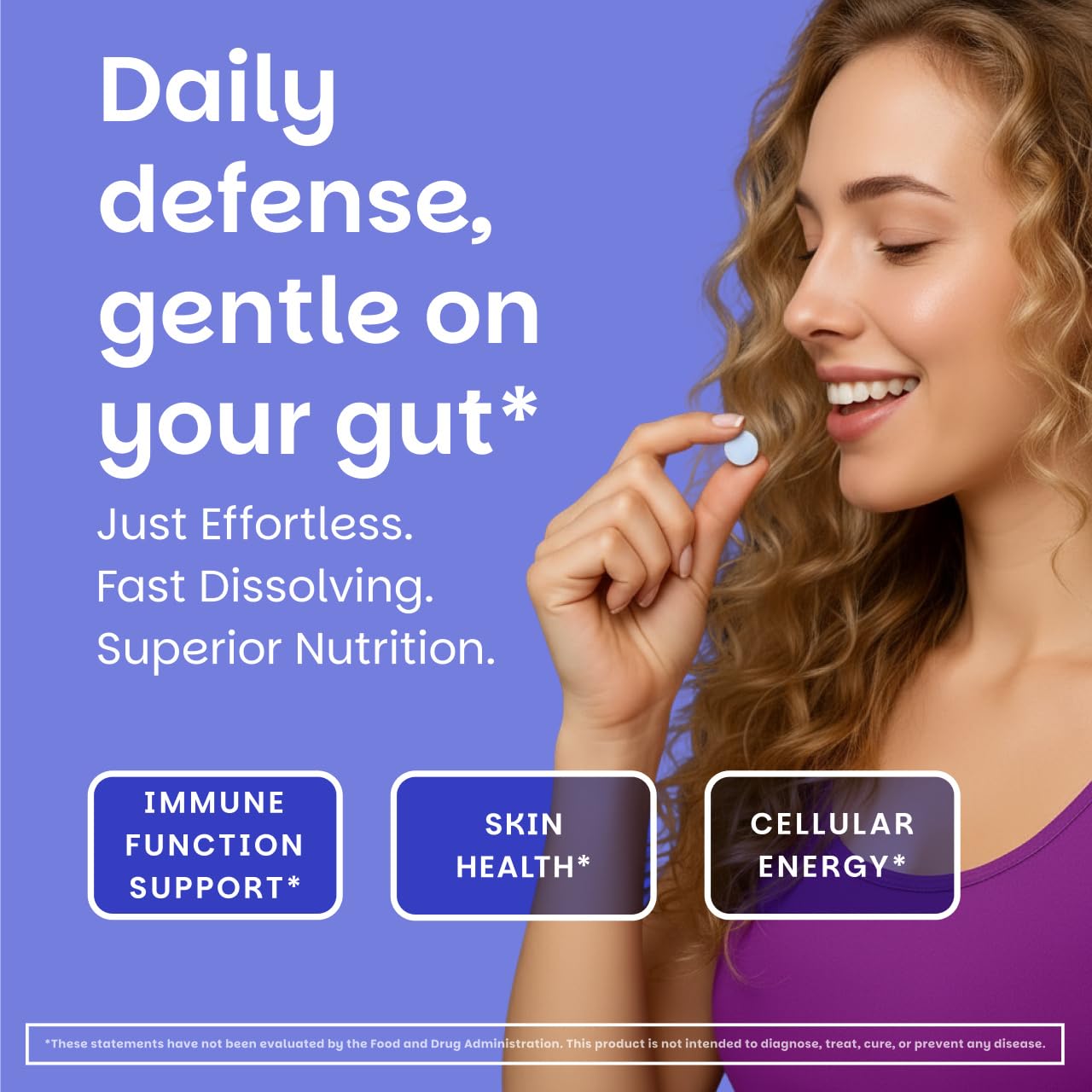 EZ Melts Zinc - Supplement for Immune, Digestive & Skin Health Support - Non-GMO, Vegan & Gluten-Free - Blueberry Blast - Maple Wellness Supplements