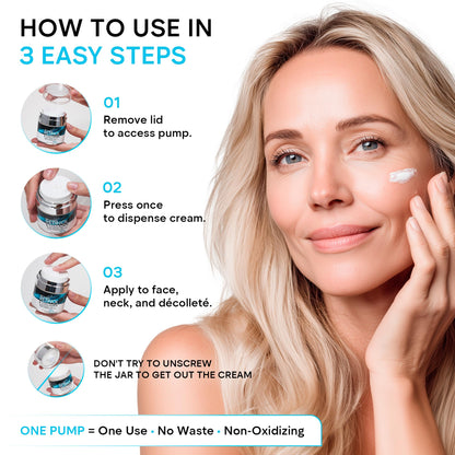 Face Moisturizer Retinol Cream, Anti Aging Neck Firming Cream, Collagen Day & Night Face Cream with Hyaluronic Acid for Women & Men, 1.85 Fl Oz - Maple Wellness Supplements