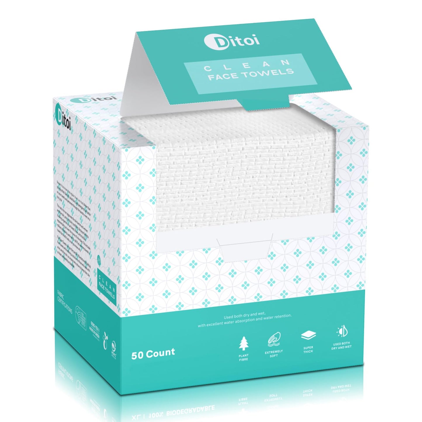 Face Towels, 10"×12" Disposable Face Towel, Face Towelettes XL, Ultra Soft Makeup Remover Dry Wipes - Maple Wellness Supplements