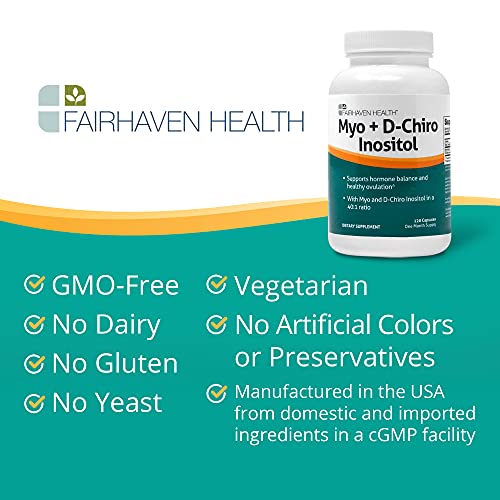 Fairhaven Health Myo-Inositol and D-Chiro Inositol Supplement | 40:1 Ratio | Female - Maple Wellness Supplements