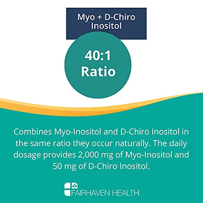 Fairhaven Health Myo-Inositol and D-Chiro Inositol Supplement | 40:1 Ratio | Female - Maple Wellness Supplements