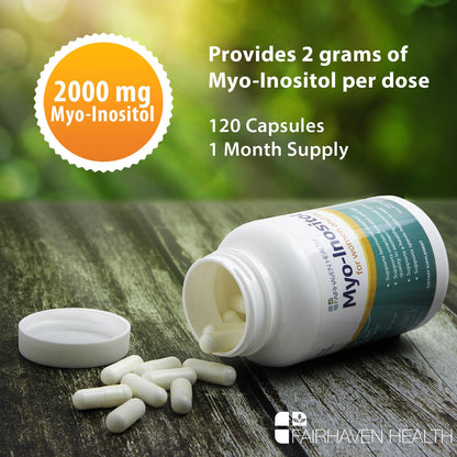 Fairhaven Health Myo-Inositol Supplement 2000mg | Male and Female Fertility Supplement - Maple Wellness Supplements