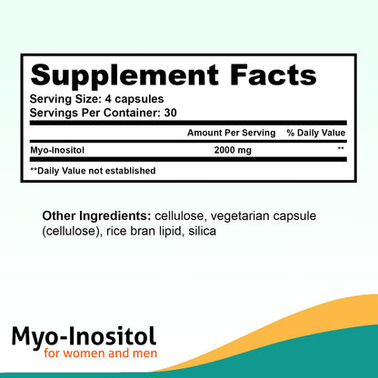Fairhaven Health Myo-Inositol Supplement 2000mg | Male and Female Fertility Supplement - Maple Wellness Supplements