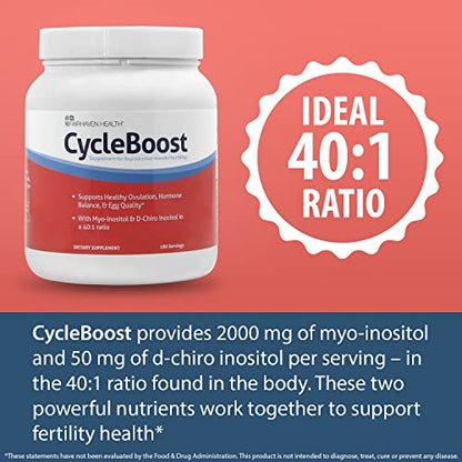 Fairhaven Health Vegan Myo-Inositol and D-Chiro Inositol Powder | 40:1 Ratio | Hormone - Maple Wellness Supplements