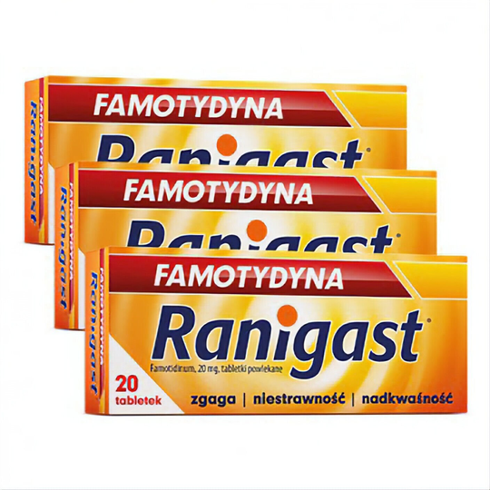 Famotidine Ranigast, 3 x 20 tablets - Maple Wellness Supplements