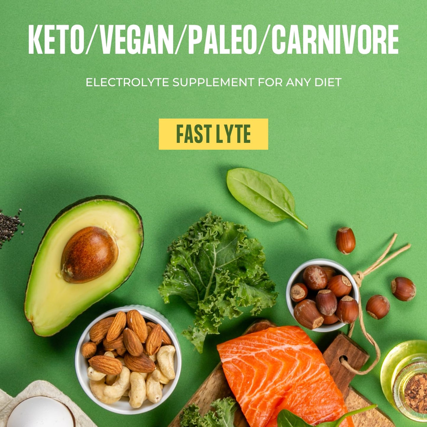 FAST LYTE No Sugar Electrolytes Powder in the Raw | Mix in Coffee, Soup, Juice, Water, Smoothies, Broth, Anything | No Sweeteners or Flavorings | Keto & Sugar Free | Non-GMO & Vegan - Maple Wellness Supplements