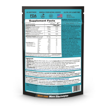 FAST LYTE No Sugar Electrolytes Powder in the Raw | Mix in Coffee, Soup, Juice, Water, Smoothies, Broth, Anything | No Sweeteners or Flavorings | Keto & Sugar Free | Non-GMO & Vegan - Maple Wellness Supplements