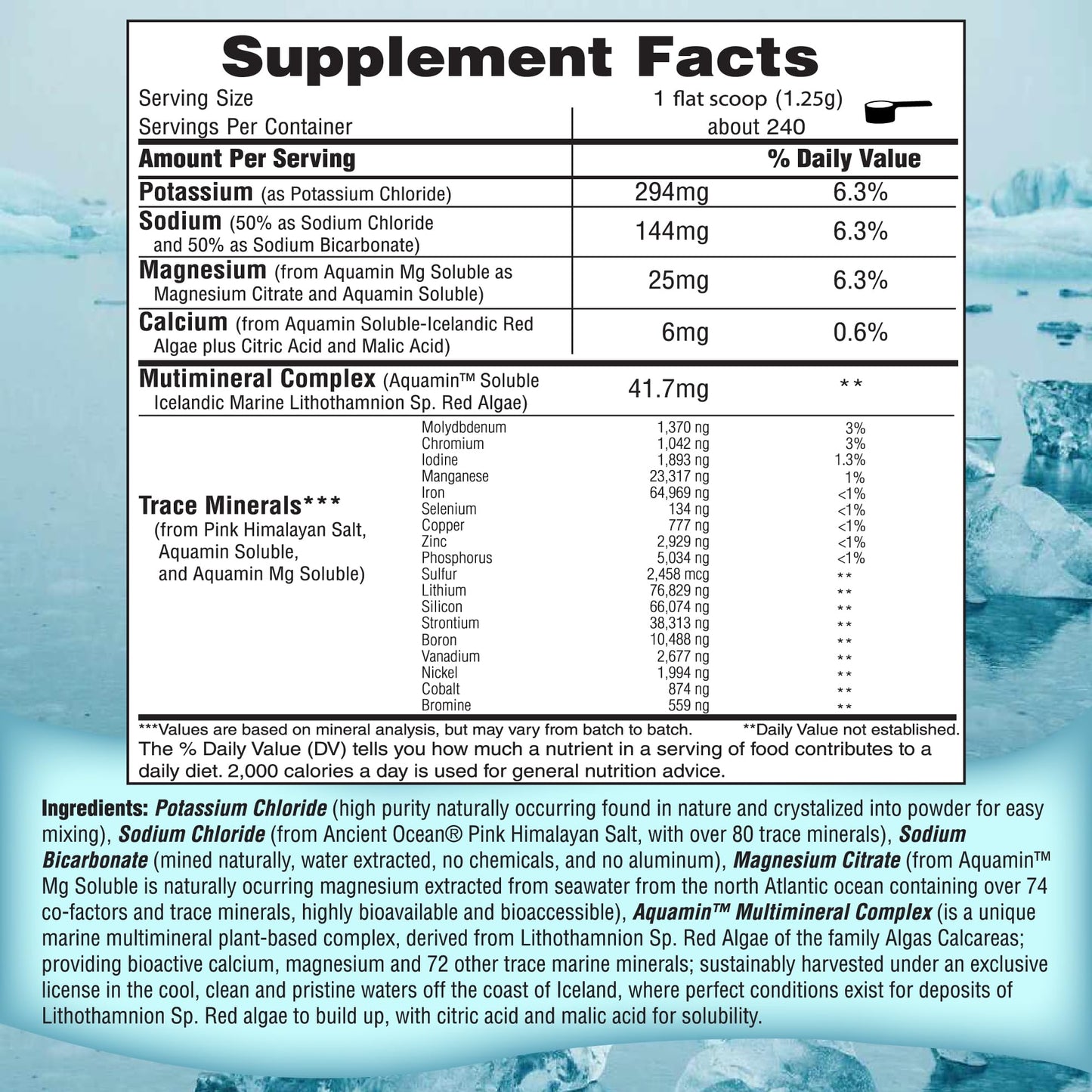 FAST LYTE No Sugar Electrolytes Powder in the Raw | Mix in Coffee, Soup, Juice, Water, Smoothies, Broth, Anything | No Sweeteners or Flavorings | Keto & Sugar Free | Non-GMO & Vegan - Maple Wellness Supplements