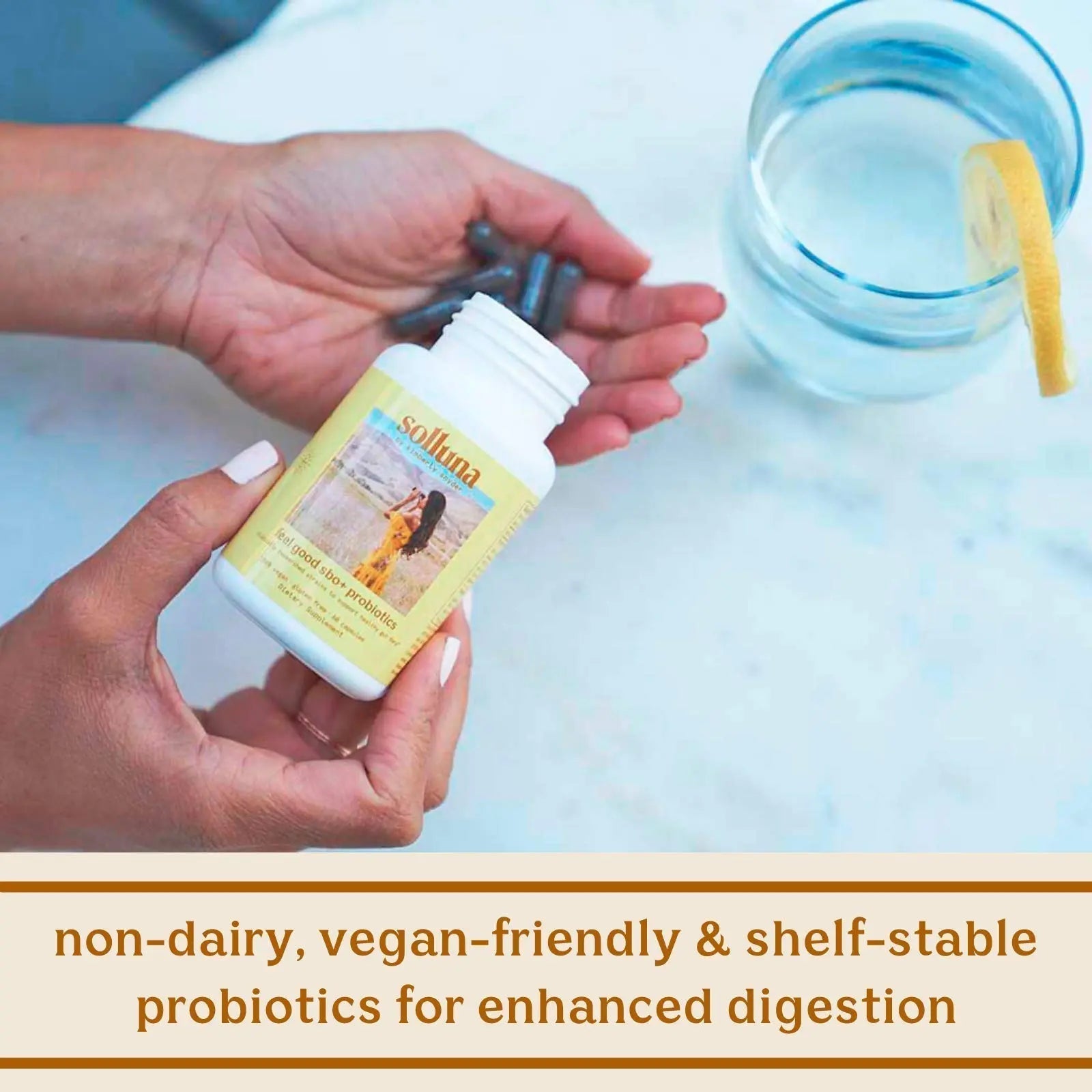 Feel Good SBO Probiotics — Soil Based Organisms (SBOs), Prebiotics, Postbiotics, Humic Acid, Shilajit, Chaga & Turkey Tail Mushroom for Digestion — Solluna by Kimberly Snyder (60CT) Vegan & Non-GMO - Maple Wellness Supplements