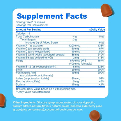 Feel Great Teen Vitamins Multivitamin Gummies | Citrus & Strawberry Flavor for Teen Boys & Girls | for Bone, Muscle & Immune Support | - Maple Wellness Supplements