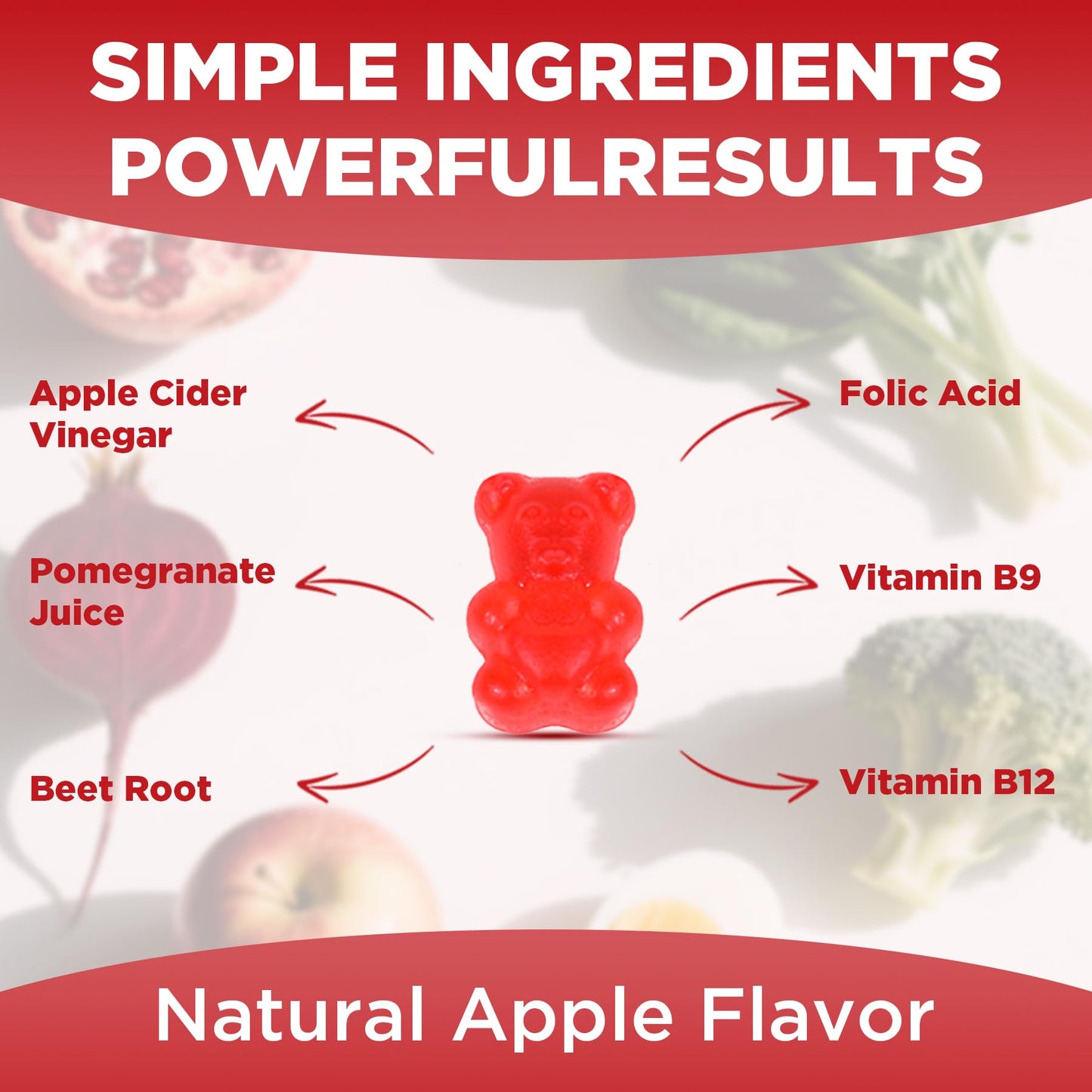 Feelherbs Metabolism Gummies for Women and Men Digestion & Energy, 60 Count Apple Cider Vinegar Gummies with Vitamin B12 & Beet Root, Chewable Keto ACV Vitamin for Metabolism & Detox Cleanse - Maple Wellness Supplements