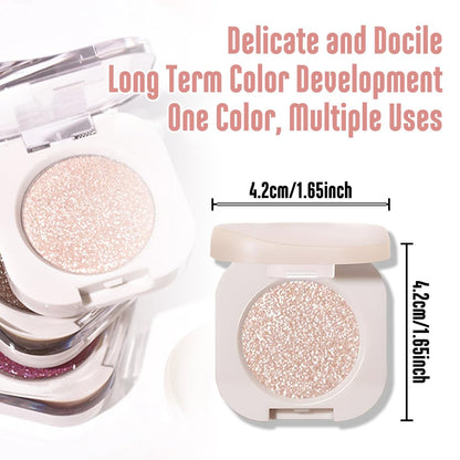 FeiCuiYun Glitter Shimmer Sparkle Eye Shadow Palette Makeup for Older Women, Pearl White Silver Glitter Shimmer Metallic Holographic Iridescent Cream Iridescent Single Monochrome Eyeshadow Makeup, 11 - Maple Wellness Supplements
