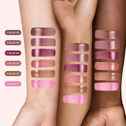 FeiCuiYun Lip Tinted Glowy Balm Hydrating Tinted Lip Serum Lip Gloss, Ultra-Hydrating Natural Vegan Lip Balm, Sheer-Tinted Shine & Hydration, Soothes & Softens Dry Lips Skincare (Light Pink) - Maple Wellness Supplements