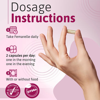 Femarelle® Recharge – Menopause Supplement for Women - Clinically Proven Menopause Relief - Hot Flashes, Night Sweats, Sleep & Libido Support Within 1st Month, Gluten-Free, GMO-Free & Hormone Free - Maple Wellness Supplements