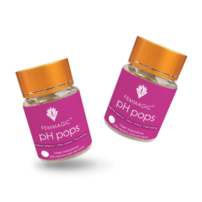 Femmagic - PH Pops (Boric Acid Suppositories), Vaginal Health Support, pH Balance, 100% Pure Boric Acid 600mg, Yeast Infection, BV Treatment, 14 Count - Maple Wellness Supplements