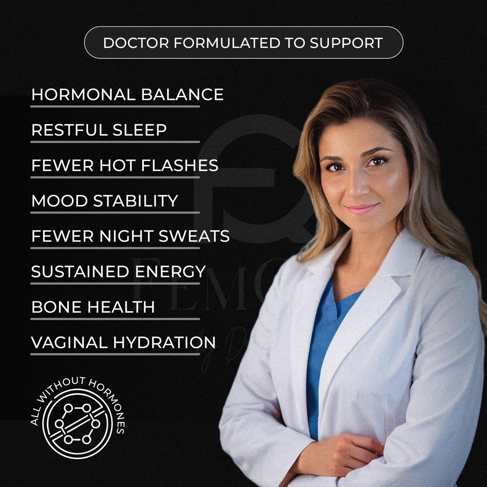FemQuo by Dr. Honey Menopause & Perimenopause Support for Women Non Hormonal OBGYN Formulated with Rhapontic Rhubarb Red Clover Hops &Sage to Help Hot Flashes Night Sweats Sleep and Mood 60 Capsules - Maple Wellness Supplements