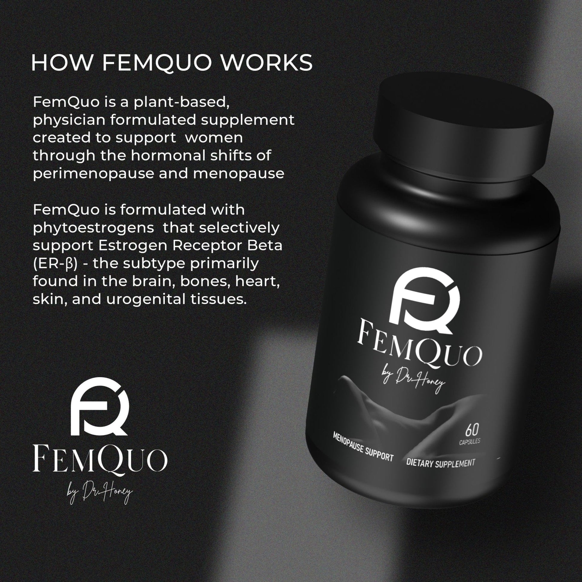 FemQuo by Dr. Honey Menopause & Perimenopause Support for Women Non Hormonal OBGYN Formulated with Rhapontic Rhubarb Red Clover Hops &Sage to Help Hot Flashes Night Sweats Sleep and Mood 60 Capsules - Maple Wellness Supplements