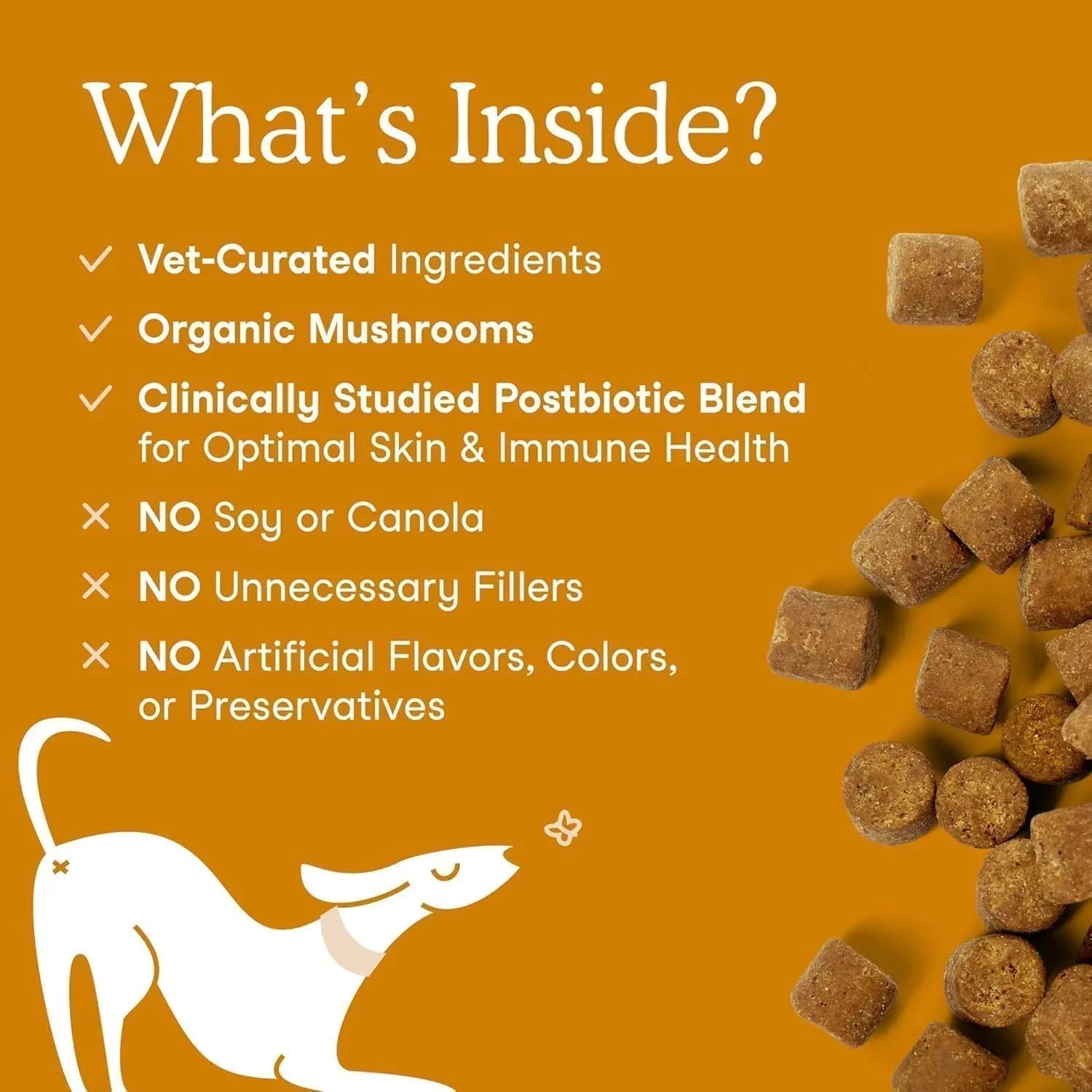 Fera Pets Dog Allergy and Immune Support with Organic Mushrooms, Postbiotics & Colostrum - Promotes Skin & Gut Health - Soothes Seasonal Allergy Symptoms - 30 Soft Chews - Maple Wellness Supplements