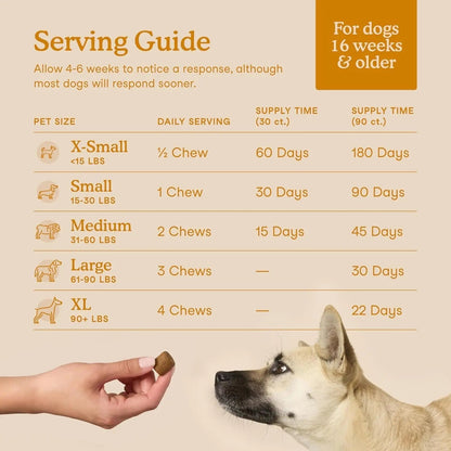 Fera Pets Dog Allergy and Immune Support with Organic Mushrooms, Postbiotics & Colostrum - Promotes Skin & Gut Health - Soothes Seasonal Allergy Symptoms - 30 Soft Chews - Maple Wellness Supplements