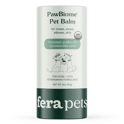 Fera Pets PawBiome® - Cat & Dog Balm for Paws and Nose with Postbiotics - Encourages Skin Recovery - Balances Skin Microbiome - Supports The Skin's Natural Barrier - 2 oz Stick - Maple Wellness Supplements