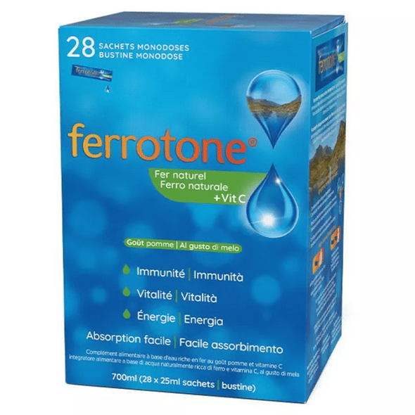 Ferrotone Natural Iron + Vitamin C Sachets - Maple Wellness Supplements