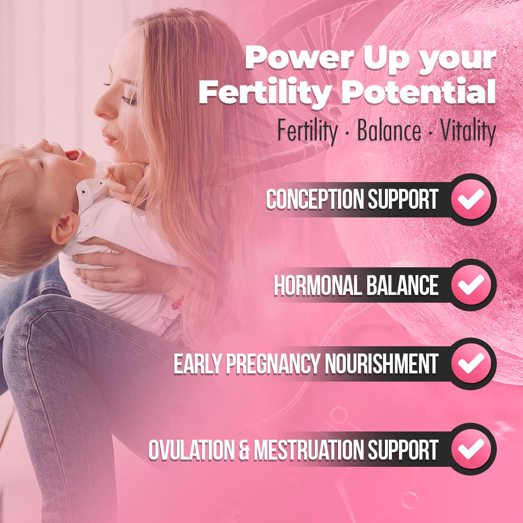 Fertili-t Female (90 Caps) Natural Fertility Support, Hormonal Balance & Prenatal Vitamins for Women, Conception Support, Natural Fertility Supplement with Aguaje & Red Maca (30-Day Supply) (1) - Maple Wellness Supplements