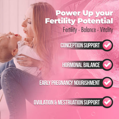 Fertili-t Female (90 Caps) Natural Fertility Support, Hormonal Balance & Prenatal Vitamins for Women, Conception Support, Natural Fertility Supplement with Aguaje & Red Maca (30-Day Supply) (1) - Maple Wellness Supplements
