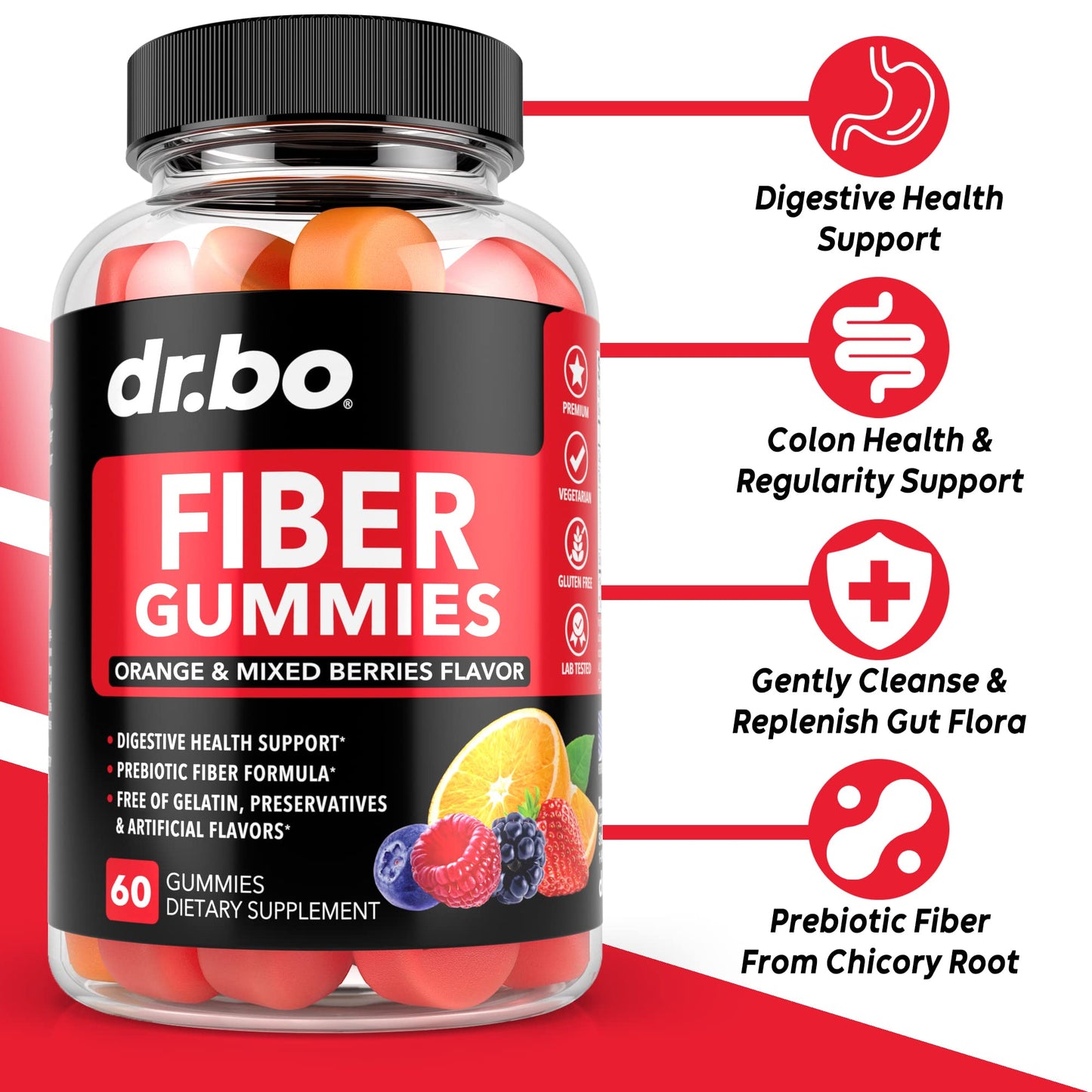 Fiber Gummies for Adults & Kids - Tasty Gummy Prebiotic Fiber Supplement for Max Digest - Maple Wellness Supplements