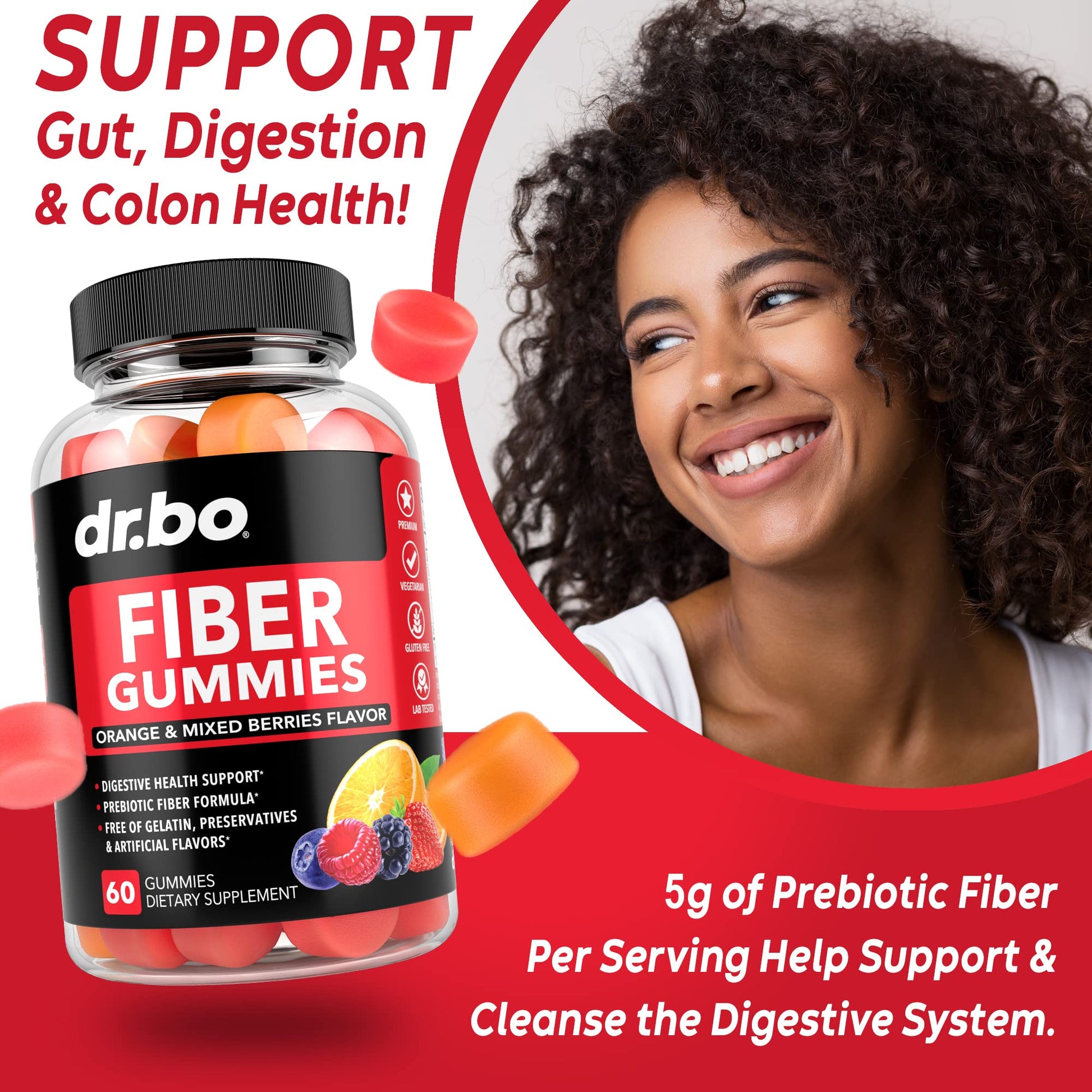 Fiber Gummies for Adults & Kids - Tasty Gummy Prebiotic Fiber Supplement for Max Digest - Maple Wellness Supplements