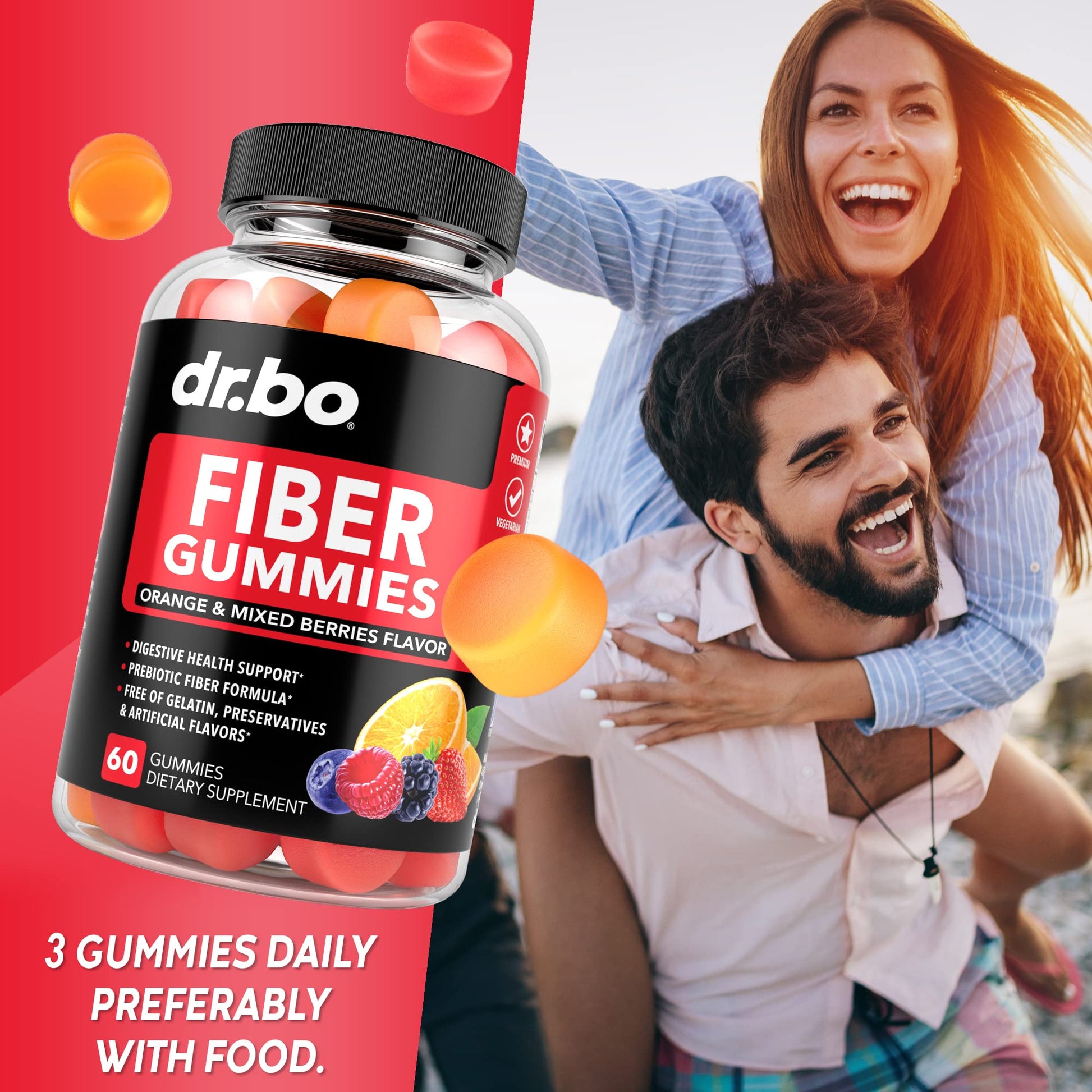 Fiber Gummies for Adults & Kids - Tasty Gummy Prebiotic Fiber Supplement for Max Digest - Maple Wellness Supplements