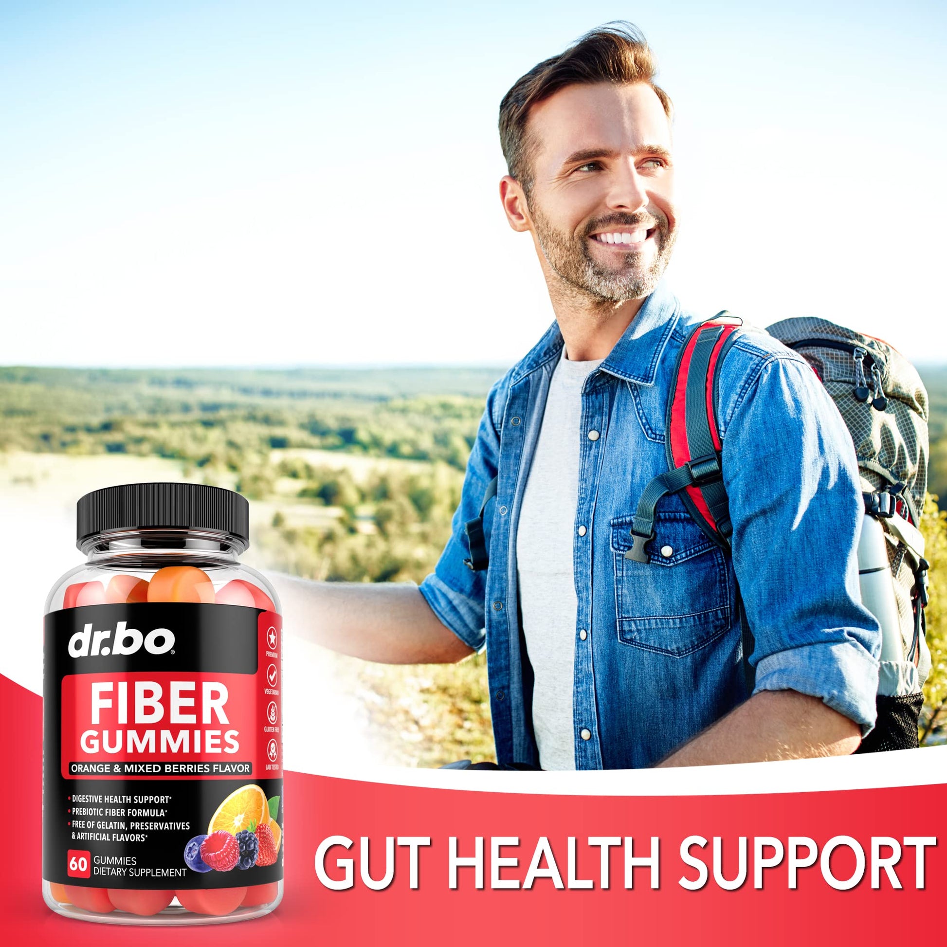 Fiber Gummies for Adults & Kids - Tasty Gummy Prebiotic Fiber Supplement, Max Digestive - Maple Wellness Supplements