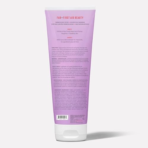First Aid Beauty - KP Bump Eraser Body Scrub with 10% AHA, Keratosis Pilaris Exfoliator with Glycolic and Lactic acids, Helps Reduce Chicken Skin Bumps - Maple Wellness Supplements