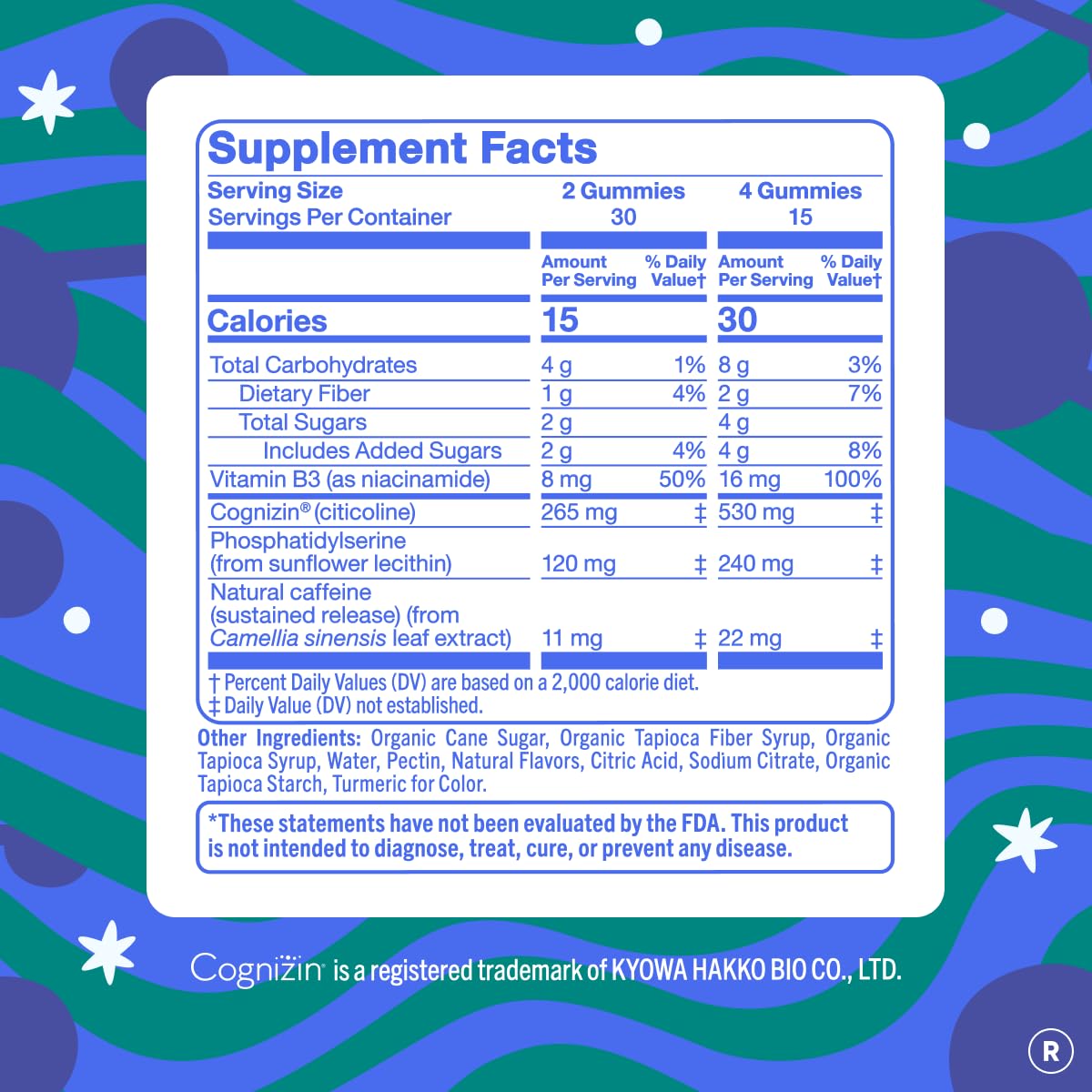FIRST DAY Men’s Daily Nootropic Brain Supplement Gummies for Focus, Memory & Mental Energy | with Cognizin® Citicoline, Phosphatidylserine & Natural Caffeine | Vegan, Allergen-Free | 30-Day Supply - Maple Wellness Supplements