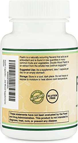 Fisetin Supplement - 100mg of Bioactive Flavnonols, 60 Count (Natural Bioflavonoid - Maple Wellness Supplements