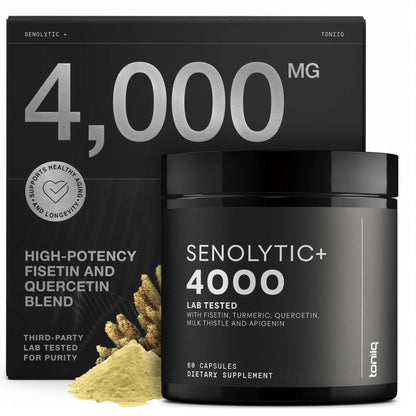 Fisetin Supplement – Senolytic Supplement Ultra High Potency 4,000mg with Quercetin, Curcumin 97%, Apigenin & Milk Thistle – High Strength Blend – Third-Party Lab Tested – 3 Month Supply - Maple Wellness Supplements