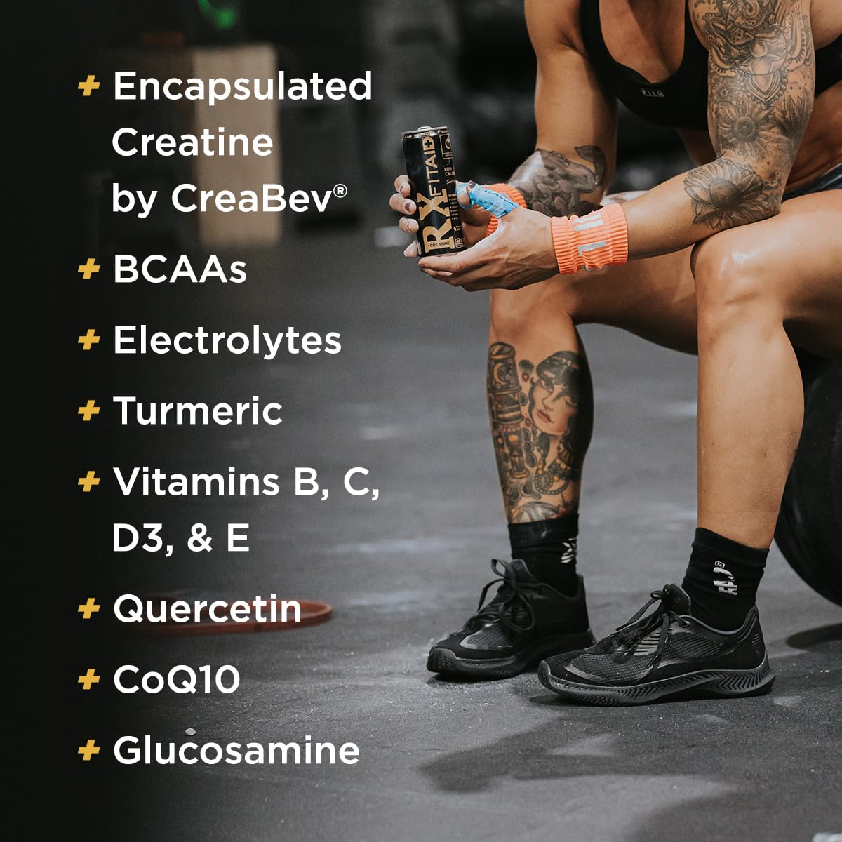FITAID RX Recovery Blend Plus Creatine, Contains BCAAs, Glucosamine, Turmeric, B-Complex, Electrolytes, 12 Fl Oz (Pack of 12) - Maple Wellness Supplements