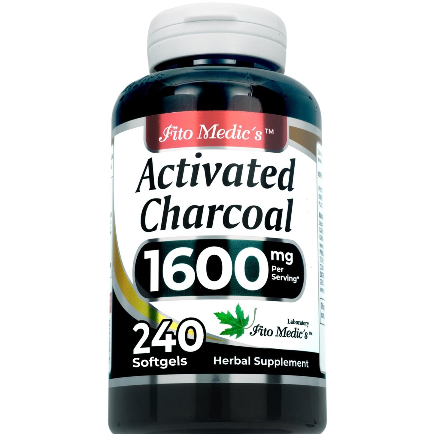 FITO MEDIC'S Lab | Activated Charcoal | 240 caps | Activated Charcoal Pills - Maple Wellness Supplements