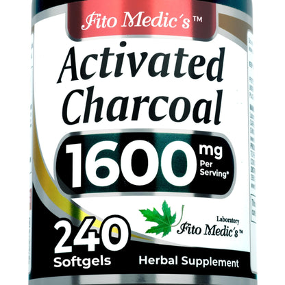 FITO MEDIC'S Lab | Activated Charcoal | 240 caps | Activated Charcoal Pills - Maple Wellness Supplements