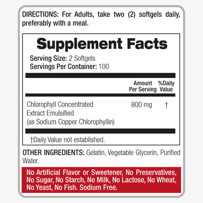 FITO MEDIC'S Lab Chlorophyll Supplement, 200 Softgels, Chlorophyll Capsules - Maple Wellness Supplements