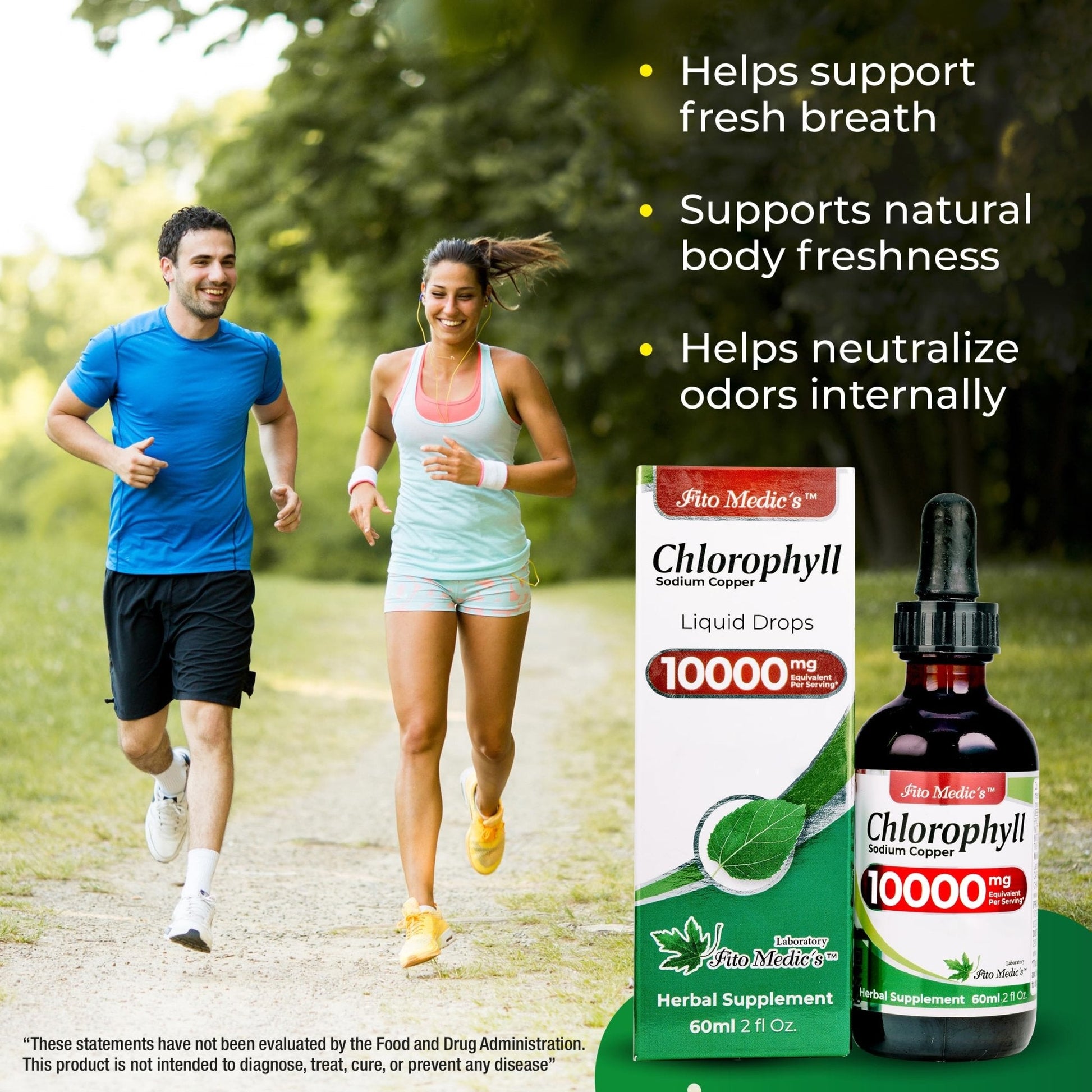 FITO MEDIC'S Lab | Liquid Chlorophyll | Chlorophyll Liquid Drops | 50 mg 200:1 Ratio Extract per Serving. - Maple Wellness Supplements