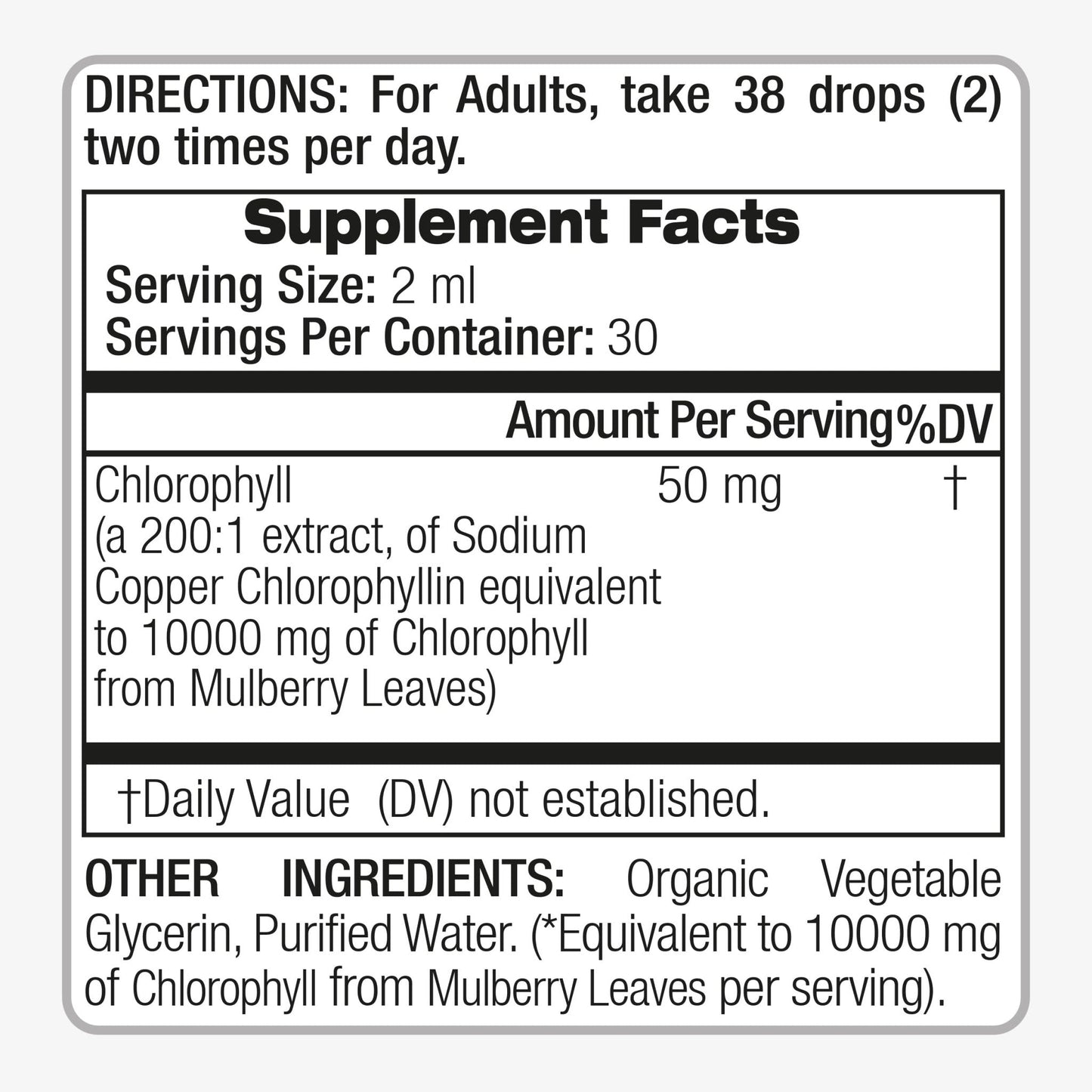 FITO MEDIC'S Lab | Liquid Chlorophyll | Chlorophyll Liquid Drops | 50 mg 200:1 Ratio Extract per Serving. - Maple Wellness Supplements