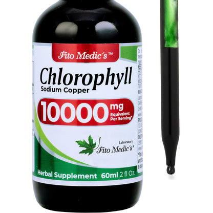 FITO MEDIC'S Lab | Liquid Chlorophyll | Chlorophyll Liquid Drops | 50 mg 200:1 Ratio Extract per Serving. - Maple Wellness Supplements