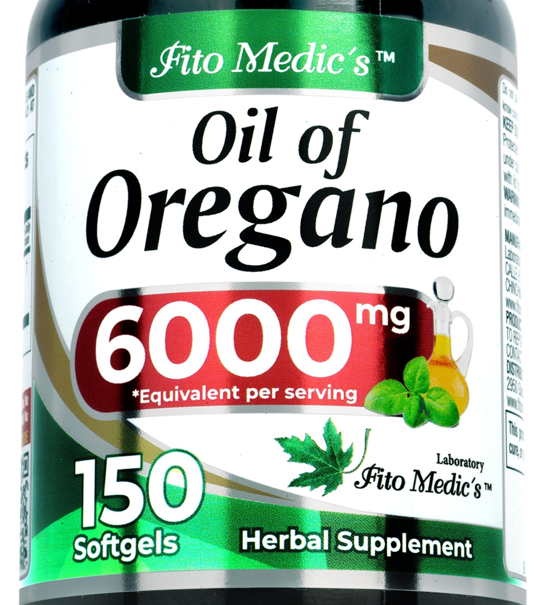 FITO MEDIC'S Lab | Oil of Oregano | 150 softgels | Oregano Oil | Herbal Supplement. - Maple Wellness Supplements
