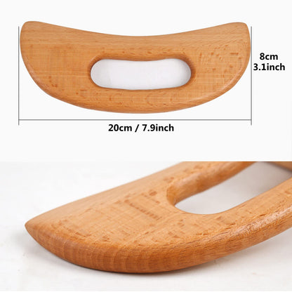 FKYzixeh Lymphatic Drainage Massager, Wooden Gua Sha Tool for Body, Manual Massage Scraper for Anti Cellulite and Relieve Muscle Fatigue, Body Gua Sha Paddle (Style A) - Maple Wellness Supplements