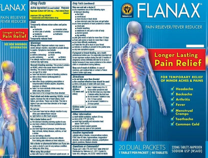 Flanax Pain Reliever Tablets 2ct Retail Dispenser - Maple Wellness Supplements