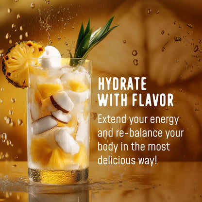 FlavCity Pineapple Coconut Electrolytes Powder Packets - 28 Hydration Packets - No Added Sugar - Hydration Powder with Real Fruit & Unrefined Sea Salt - Maple Wellness Supplements