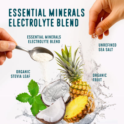 FlavCity Pineapple Coconut Electrolytes Powder Packets - 28 Hydration Packets - No Added Sugar - Hydration Powder with Real Fruit & Unrefined Sea Salt - Maple Wellness Supplements
