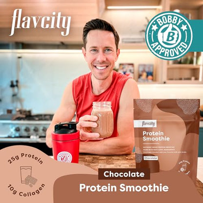 FlavCity Protein Powder Smoothie, Chocolate - 100% Grass-Fed Whey Protein Smoothie - Maple Wellness Supplements